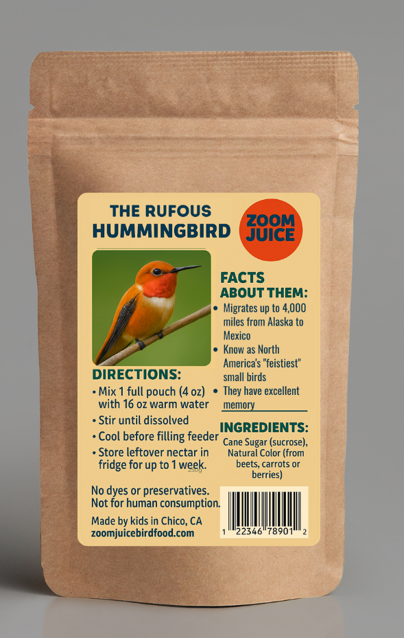 Zoom Juice – Blaze 3-Pack (Rufous Hummingbird)